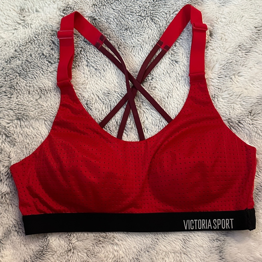 Lightweight by Victoria’s Secret Victoria Sport Strappy Blue Mesh Sports Bra